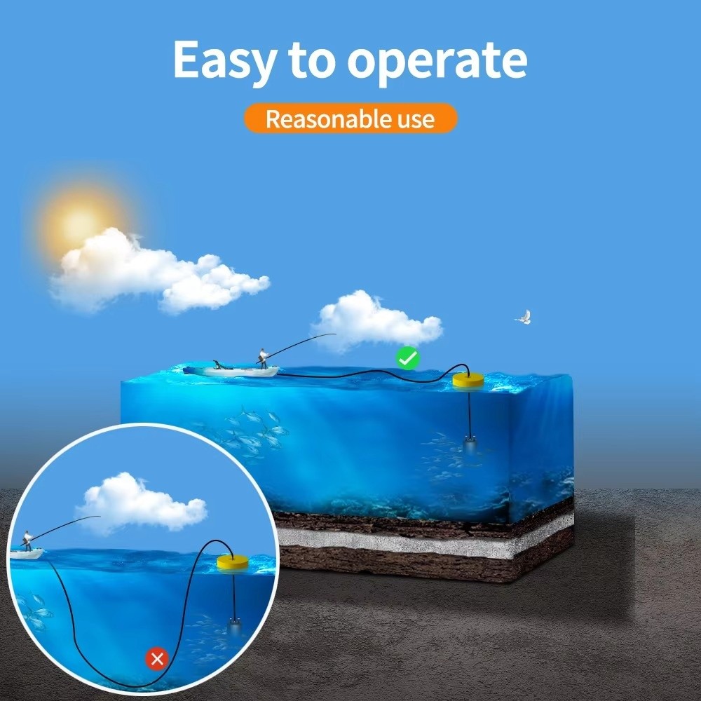 Fishing Boat Depth Finder - Buscador de Peces Portátil con Pantalla