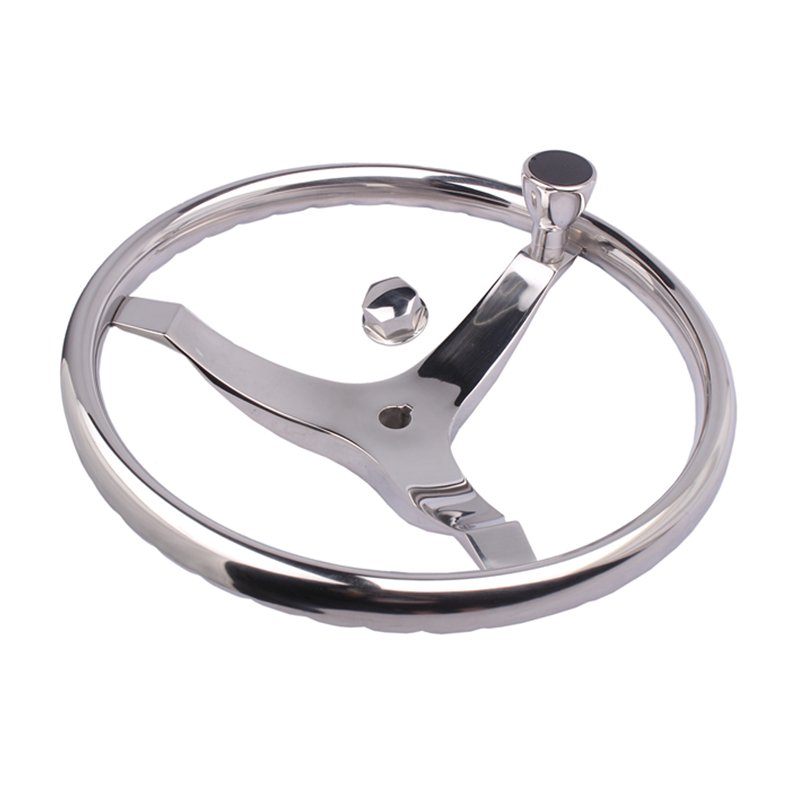 Fishing Boat Steering Wheel - Llanta de acero inoxidable de 15,5