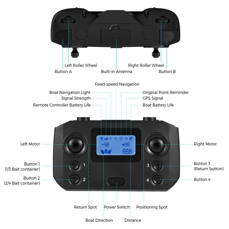 ABKQ- Control remoto para barc - Fishing Boat Trailer reseña y precio