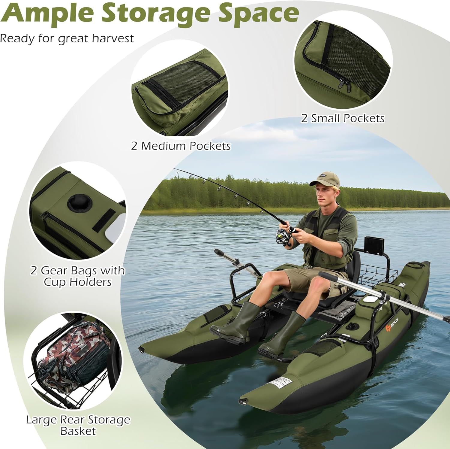 Bote Inflable para Adultos con - Fishing Boat Paddle reseña y precio