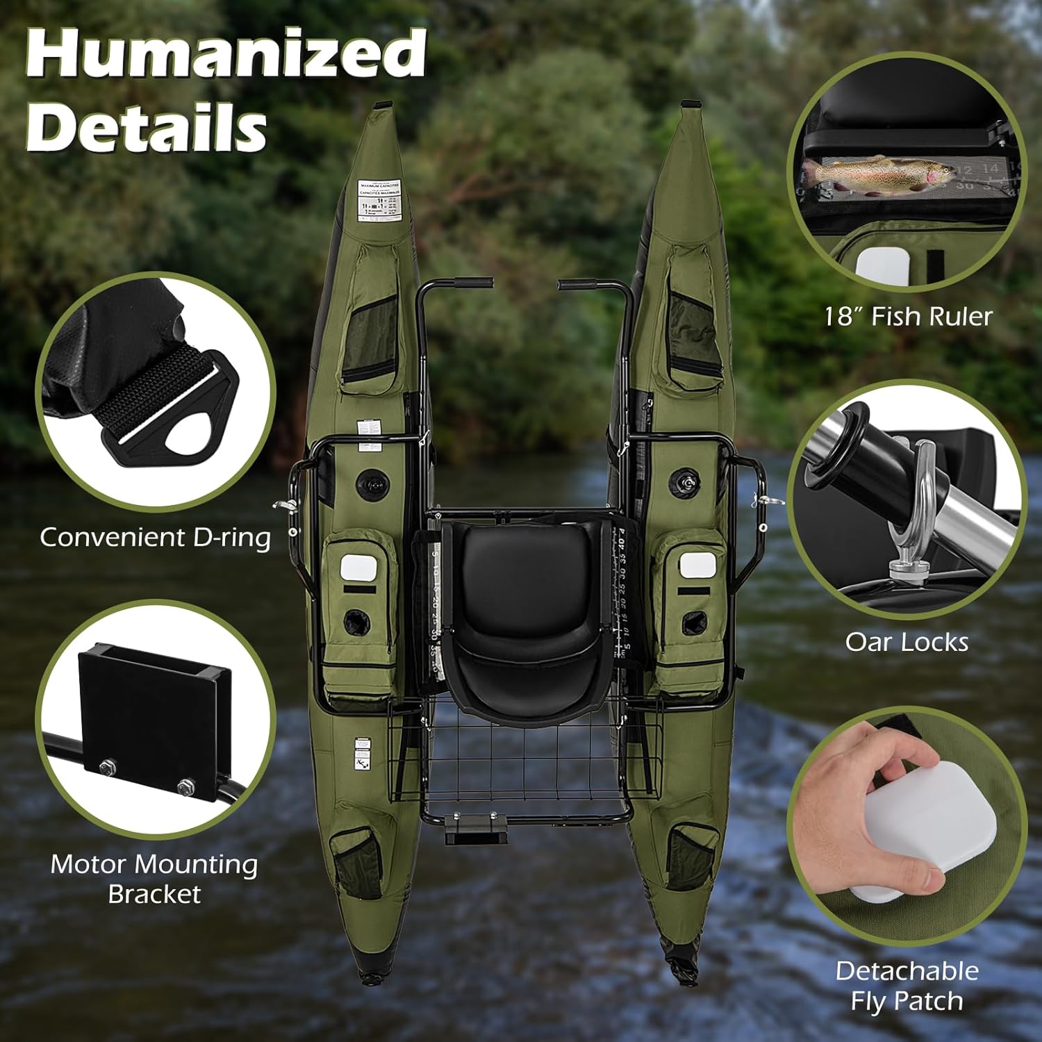 Bote Inflable para Adultos con - Fishing Boat Paddle reseña y precio